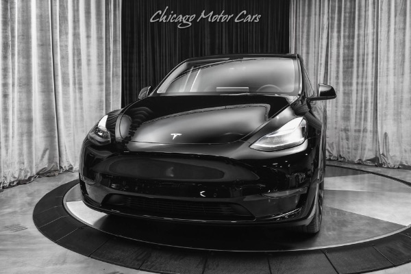 Used 2022 Tesla Model Y Long Range AWD SUV Solid Black! Autopilot! Induction Wheels! ONLY 50 Miles! for sale Sold at Chicago Motor Cars in West Chicago IL 60185 2
