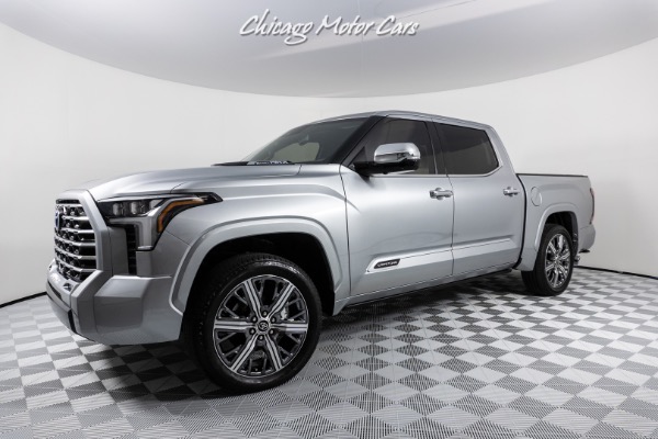 Used 2022 Toyota Tundra Capstone HV CREWMAX 4x4 only 700 miles New Hybrid Technology! Bed Extender! for sale Sold at Chicago Motor Cars in West Chicago IL 60185 1