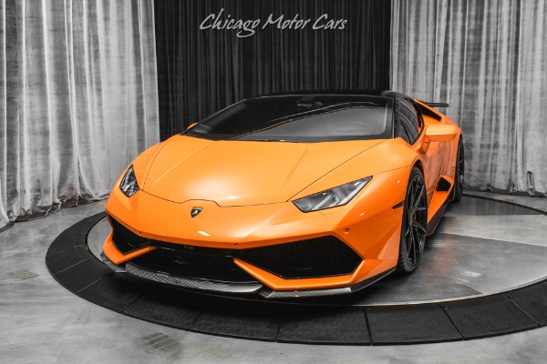 Used 2015 Lamborghini Huracan LP610-4 Coupe Arancio Borealis! Front Lift! Vorsteiner Carbon Fiber! LOADED for sale Sold at Chicago Motor Cars in West Chicago IL 60185 2