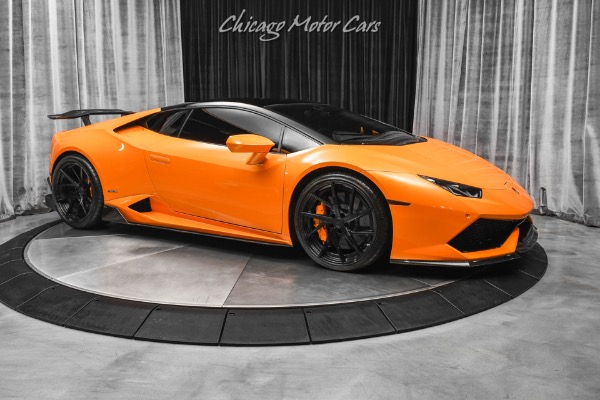 Used 2015 Lamborghini Huracan LP610-4 Coupe Arancio Borealis! Front Lift! Vorsteiner Carbon Fiber! LOADED for sale Sold at Chicago Motor Cars in West Chicago IL 60185 6
