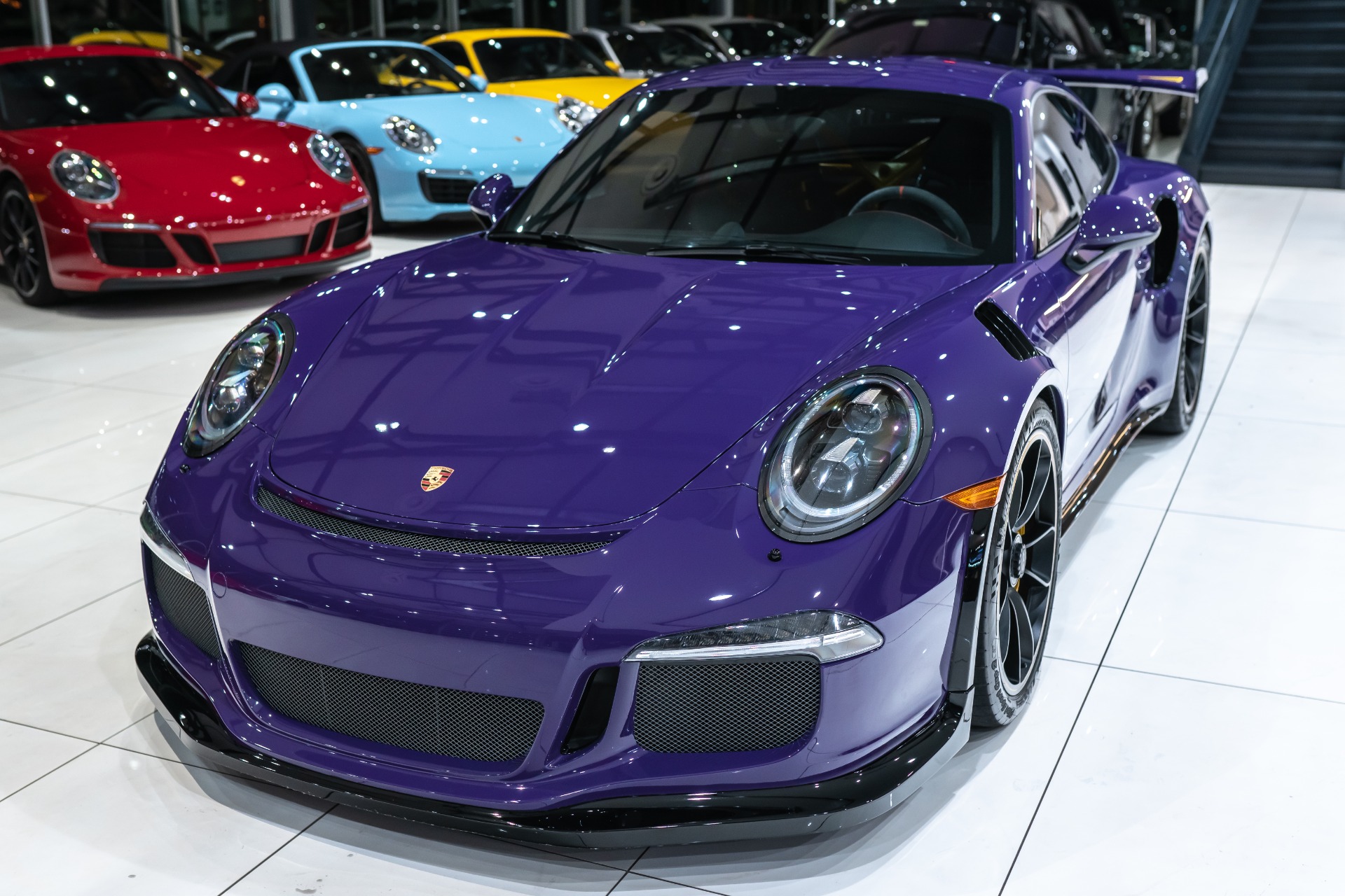 Used-2016-Porsche-911-GT3-RS-Coupe-Ultraviolet-LOW-Miles-PCCB-Shark-Werks-Exhaust-Front-PPF