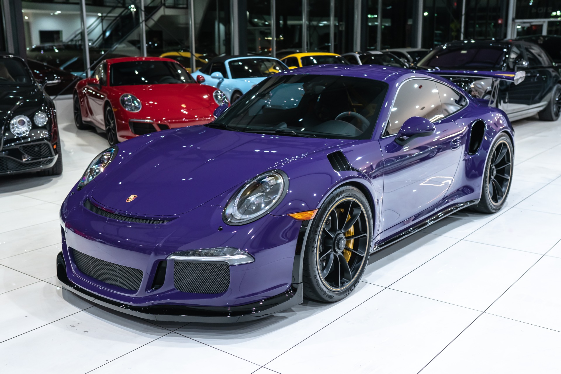 Used-2016-Porsche-911-GT3-RS-Coupe-Ultraviolet-LOW-Miles-PCCB-Shark-Werks-Exhaust-Front-PPF