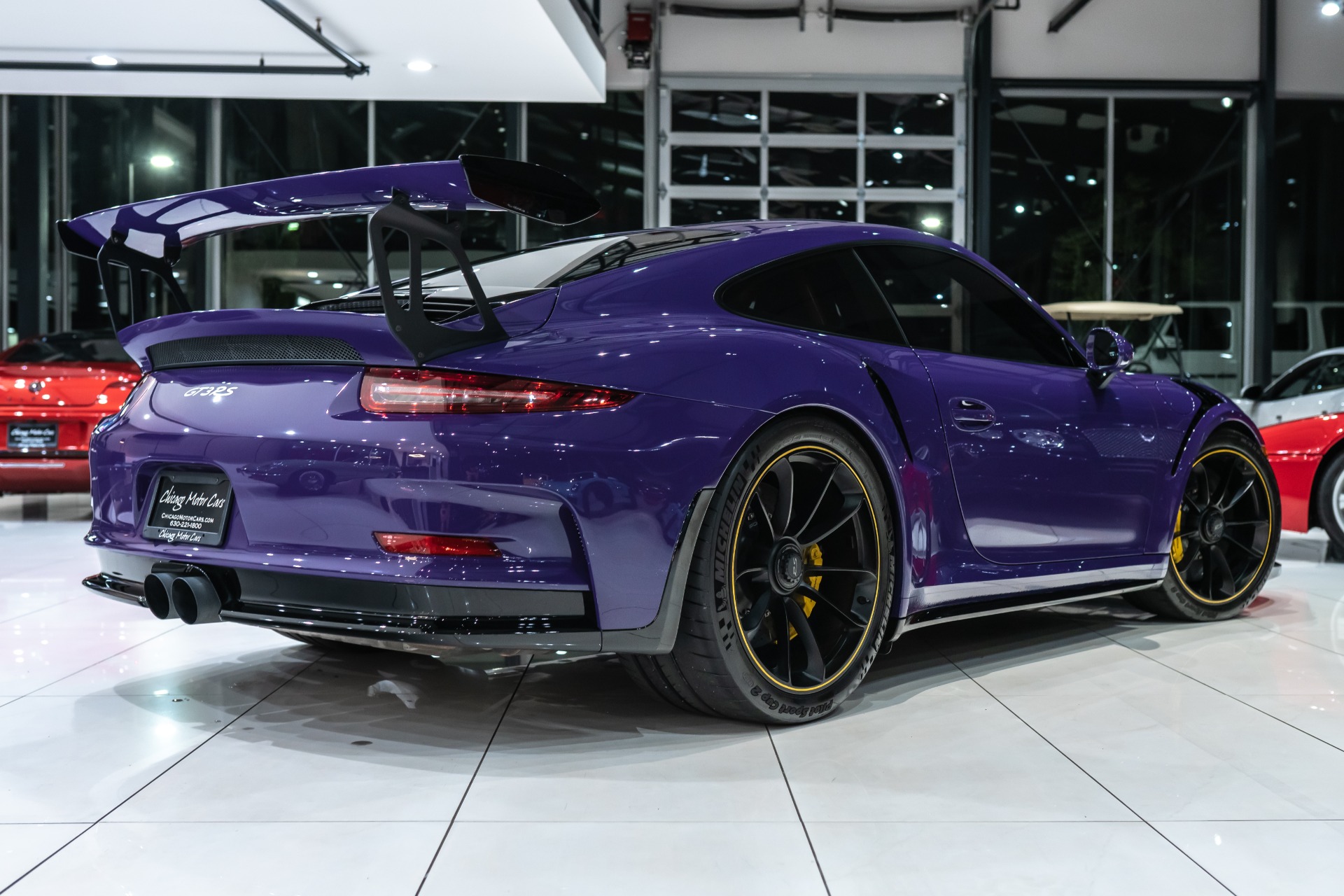 Used-2016-Porsche-911-GT3-RS-Coupe-Ultraviolet-LOW-Miles-PCCB-Shark-Werks-Exhaust-Front-PPF