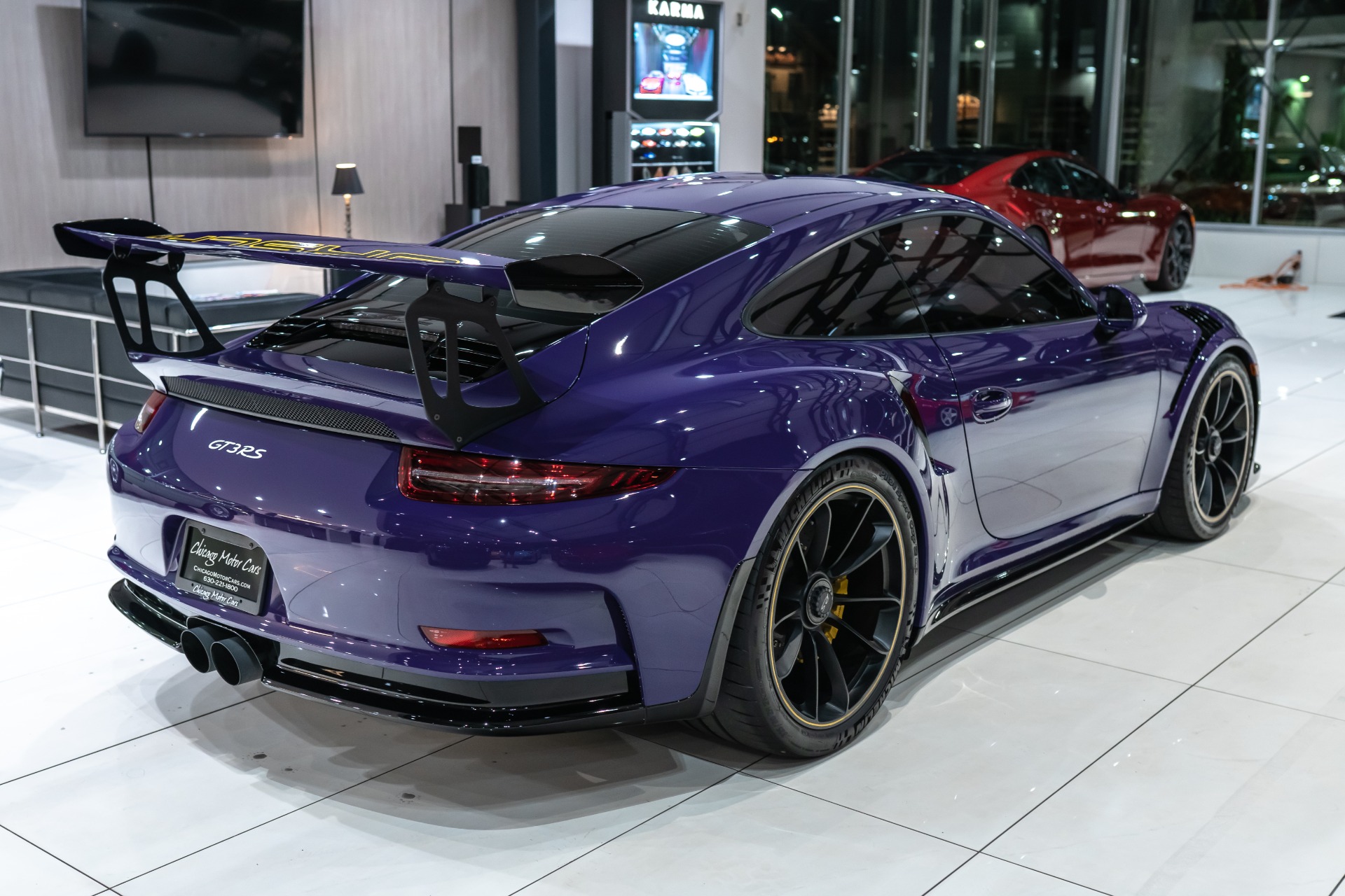 Used-2016-Porsche-911-GT3-RS-Coupe-Ultraviolet-LOW-Miles-PCCB-Shark-Werks-Exhaust-Front-PPF