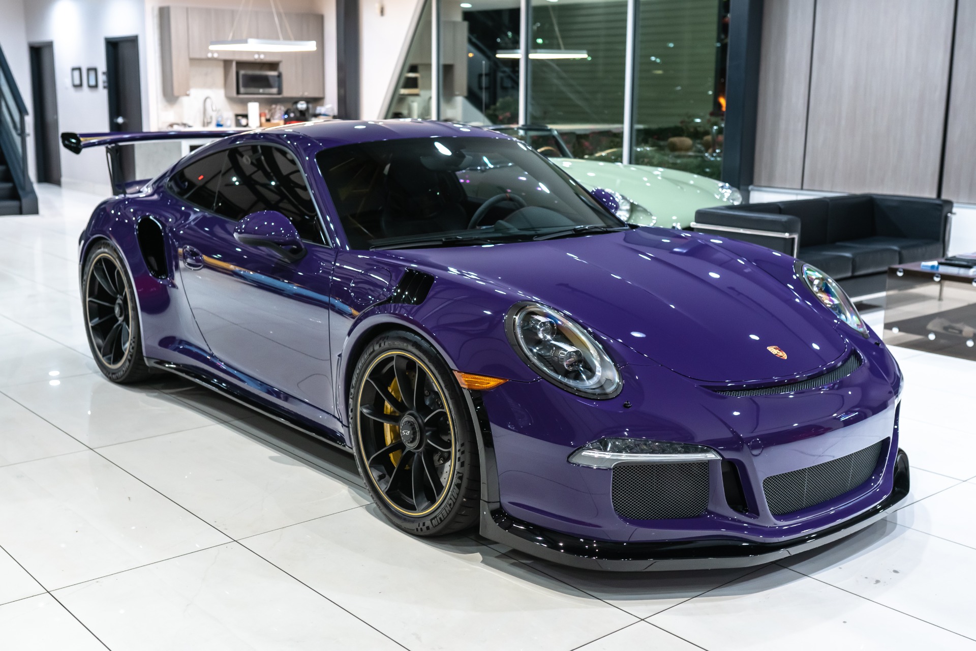 Used-2016-Porsche-911-GT3-RS-Coupe-Ultraviolet-LOW-Miles-PCCB-Shark-Werks-Exhaust-Front-PPF