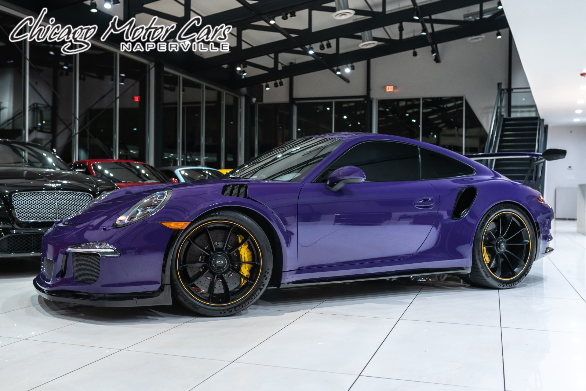 Used-2016-Porsche-911-GT3-RS-Coupe-Ultraviolet-LOW-Miles-PCCB-Shark-Werks-Exhaust-Front-PPF