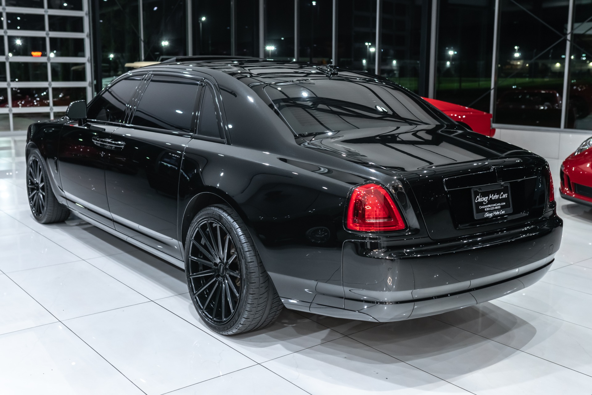 Used-2015-Rolls-Royce-Ghost-Extended-Wheelbase-Diamond-Black-on-Black-Vossen-Wheels-LOADED