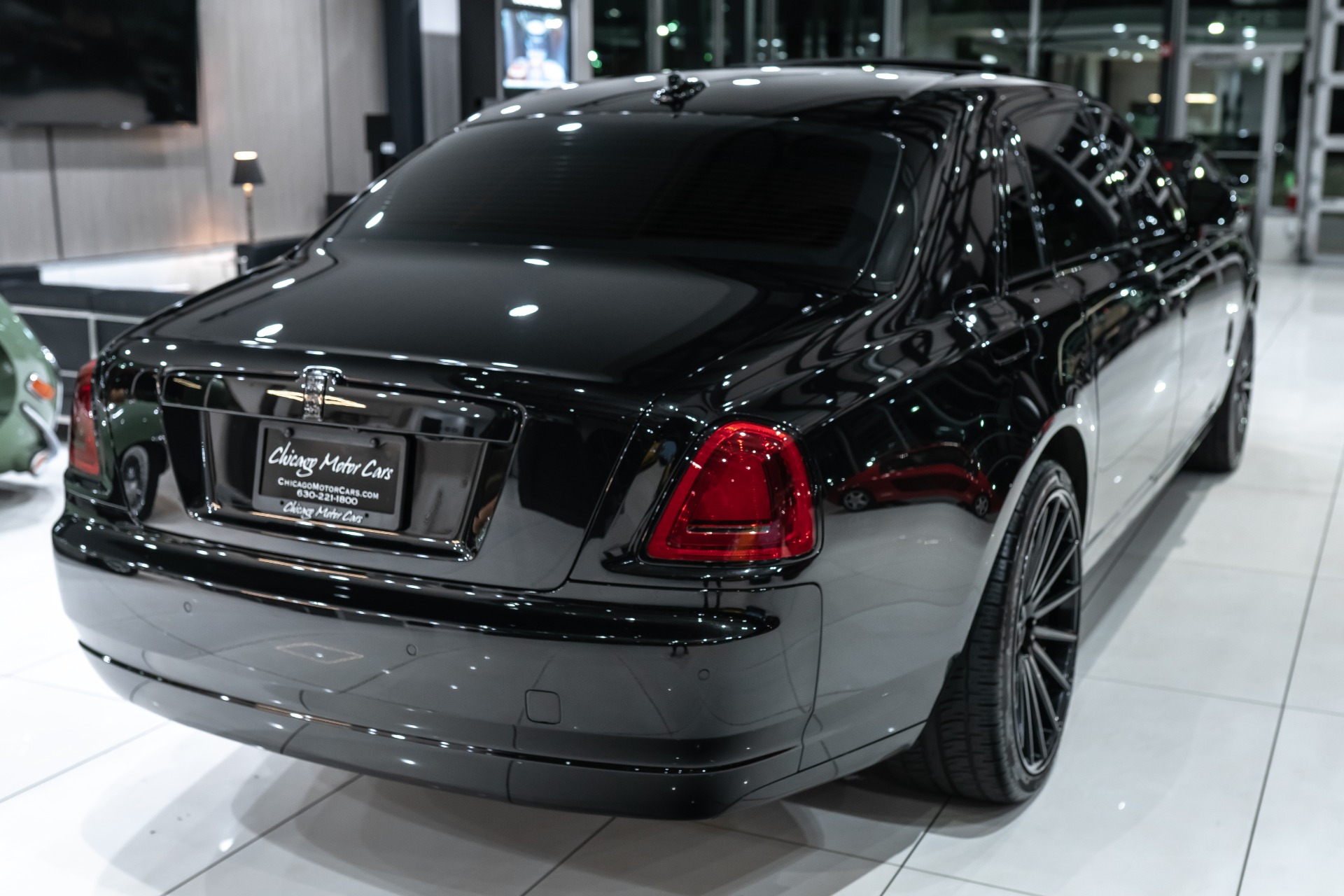 Used-2015-Rolls-Royce-Ghost-Extended-Wheelbase-Diamond-Black-on-Black-Vossen-Wheels-LOADED