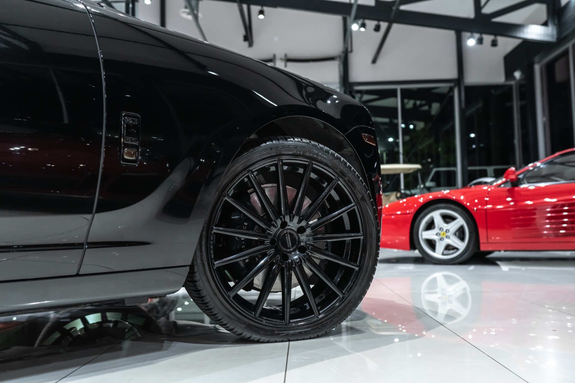 Used-2015-Rolls-Royce-Ghost-Extended-Wheelbase-Diamond-Black-on-Black-Vossen-Wheels-LOADED