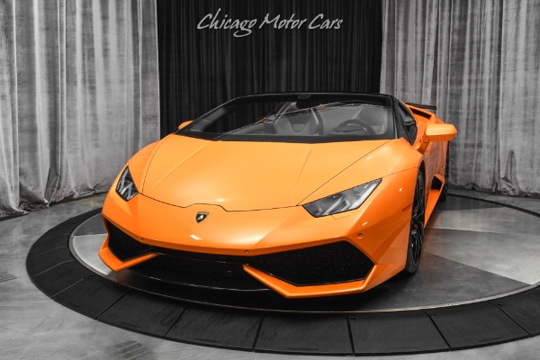 Used-2017-Lamborghini-Huracan-LP610-4-Spyder-VF-SUPERCHARGED-Arancio-Borealis-Front-Lift-Front-PPF