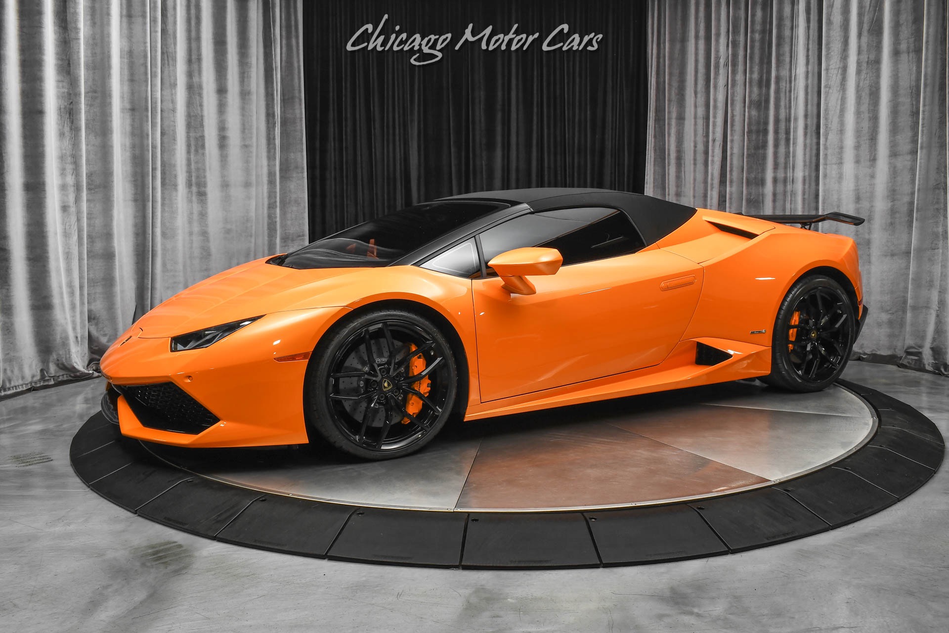 Used-2017-Lamborghini-Huracan-LP610-4-Spyder-VF-SUPERCHARGED-Arancio-Borealis-Front-Lift-Front-PPF