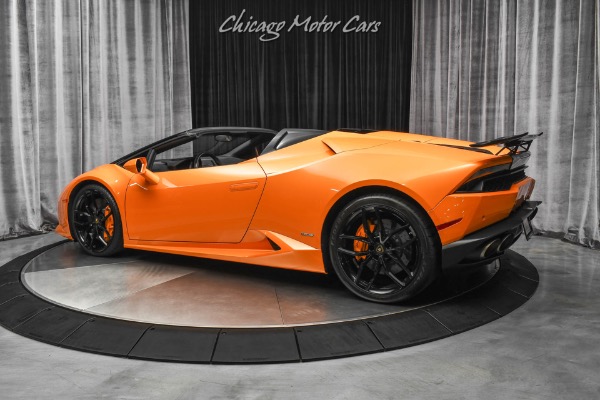 Used-2017-Lamborghini-Huracan-LP610-4-Spyder-VF-SUPERCHARGED-Arancio-Borealis-Front-Lift-Front-PPF