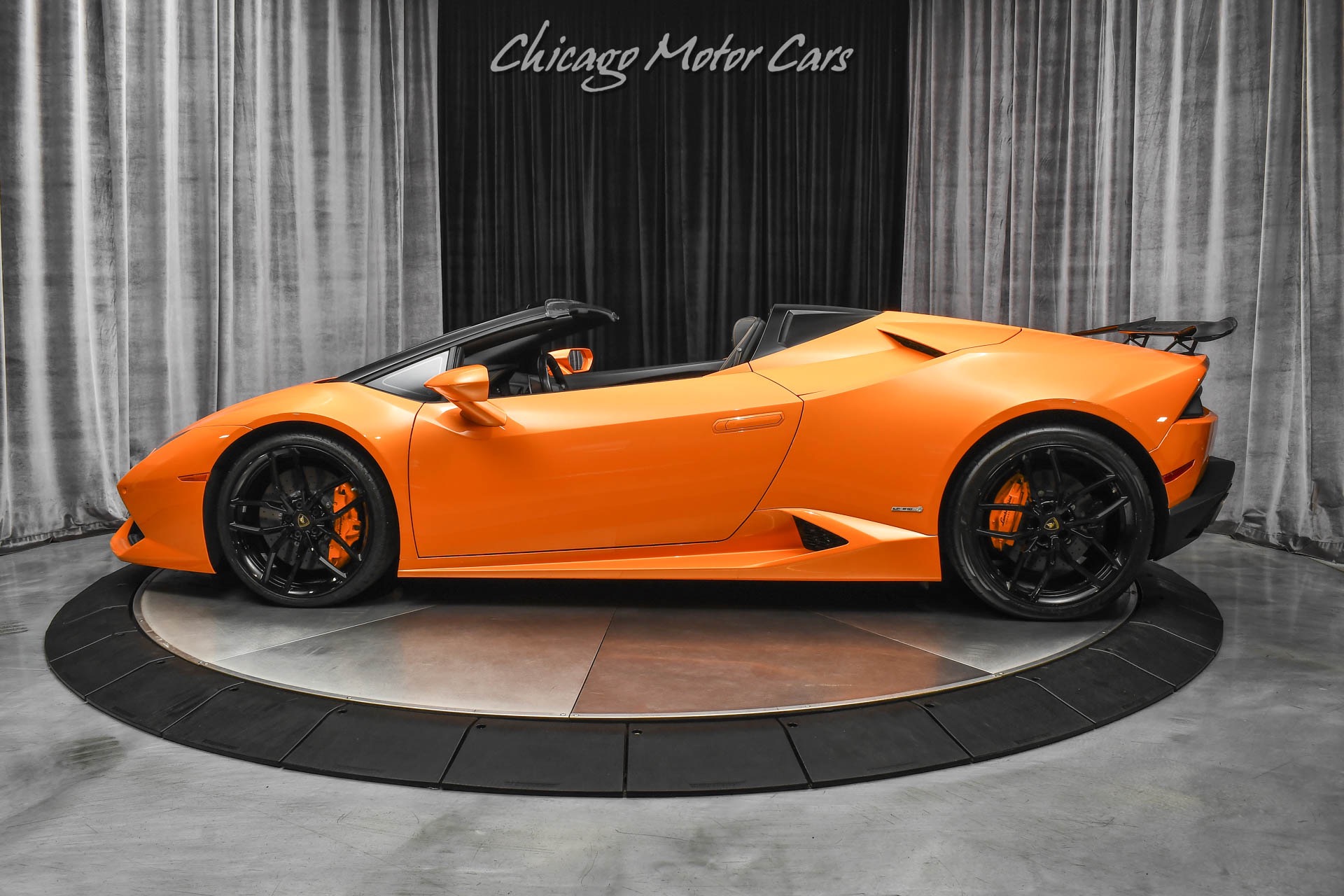 Used-2017-Lamborghini-Huracan-LP610-4-Spyder-VF-SUPERCHARGED-Arancio-Borealis-Front-Lift-Front-PPF