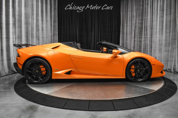 Used-2017-Lamborghini-Huracan-LP610-4-Spyder-VF-SUPERCHARGED-Arancio-Borealis-Front-Lift-Front-PPF