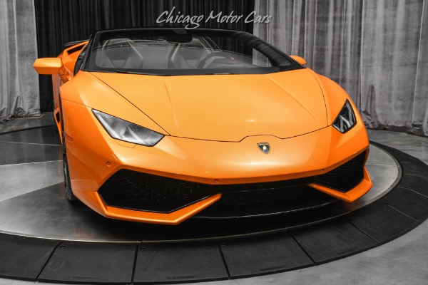 Used-2017-Lamborghini-Huracan-LP610-4-Spyder-VF-SUPERCHARGED-Arancio-Borealis-Front-Lift-Front-PPF