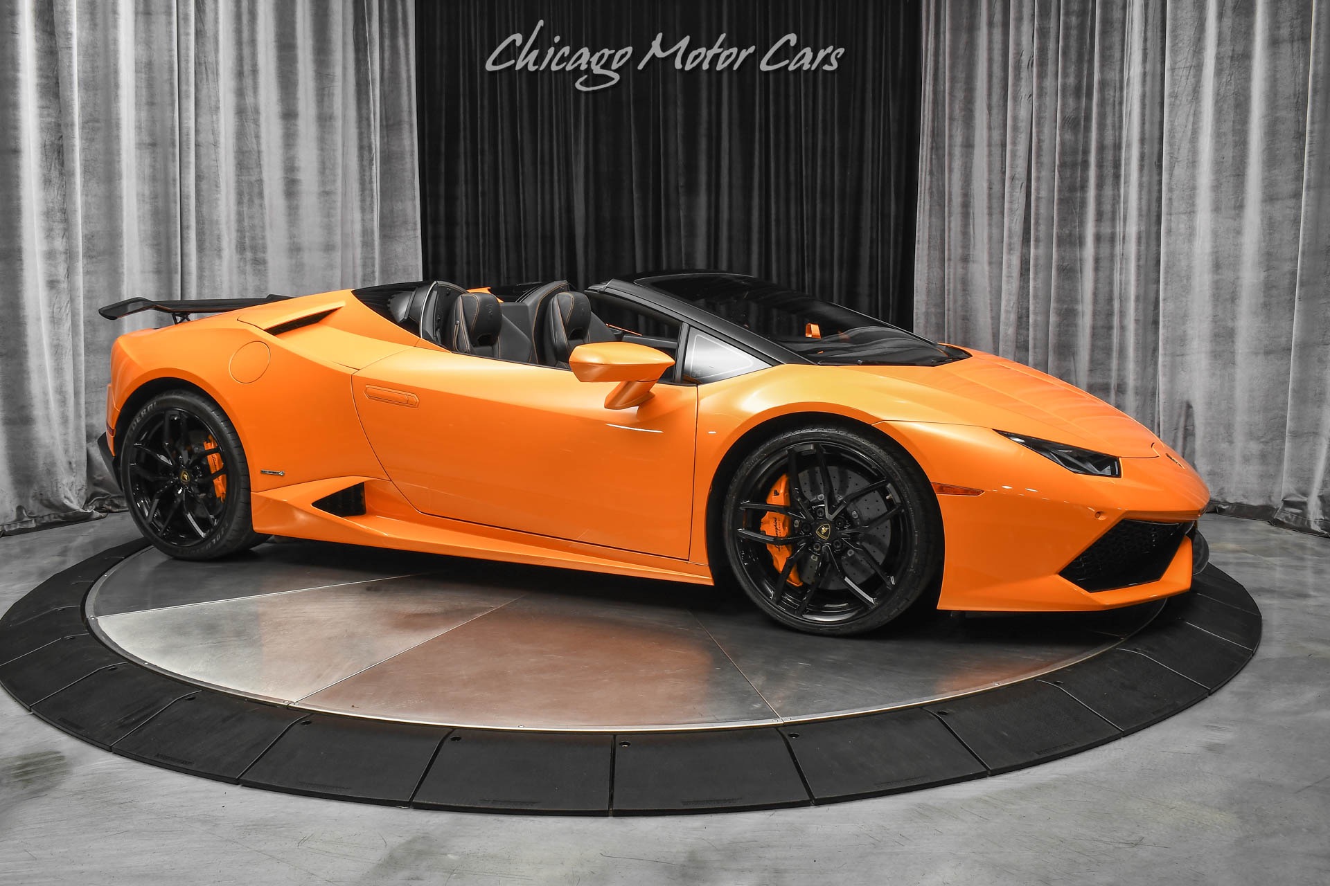 Used-2017-Lamborghini-Huracan-LP610-4-Spyder-VF-SUPERCHARGED-Arancio-Borealis-Front-Lift-Front-PPF