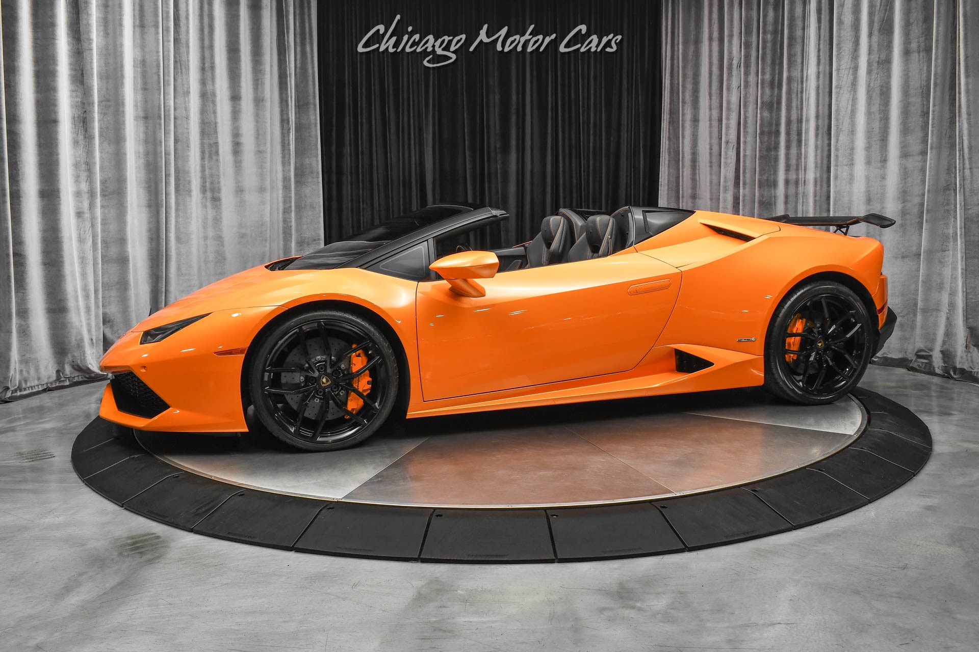 Used-2017-Lamborghini-Huracan-LP610-4-Spyder-VF-SUPERCHARGED-Arancio-Borealis-Front-Lift-Front-PPF