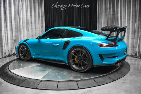 Used 2019 Porsche 911 GT3 RS Weissach Coupe Miami Blue! Front Lift! PCCBs! Tons of Carbon! for sale Sold at Chicago Motor Cars in West Chicago IL 60185 3