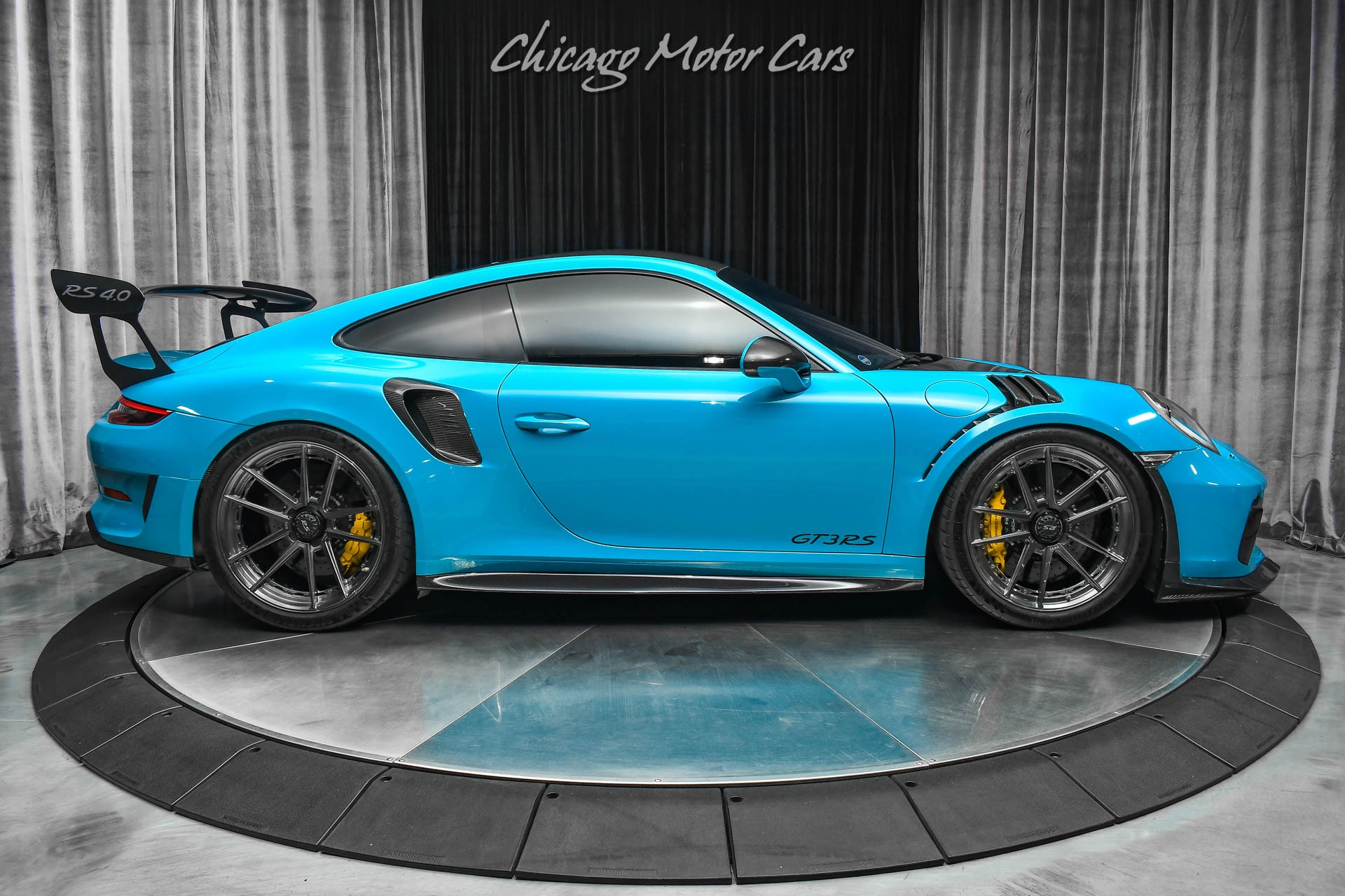 Used-2019-Porsche-911-GT3-RS-Weissach-Coupe-Miami-Blue-Front-Lift-PCCBs-Tons-of-Carbon