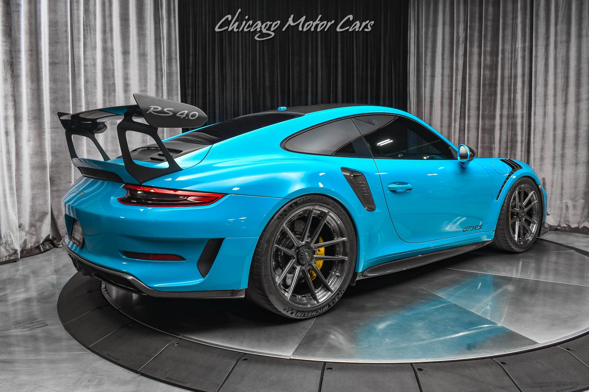 Used-2019-Porsche-911-GT3-RS-Weissach-Coupe-Miami-Blue-Front-Lift-PCCBs-Tons-of-Carbon