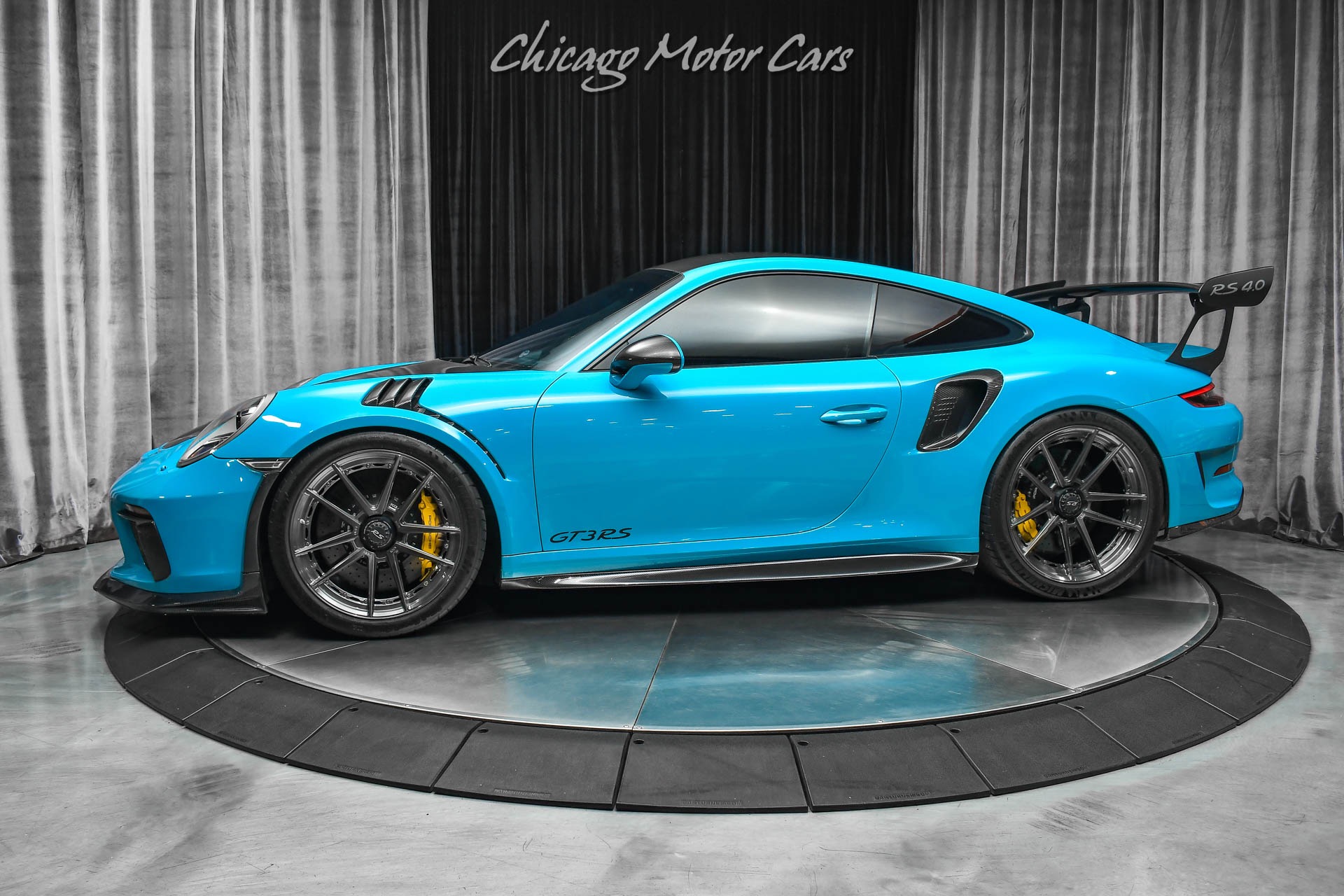 Used-2019-Porsche-911-GT3-RS-Weissach-Coupe-Miami-Blue-Front-Lift-PCCBs-Tons-of-Carbon