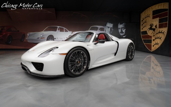 Used 2015 Porsche 918 Spyder Only 1800 Miles! RARE PTS Pearl White! Carbon Fiber Options! LOADED! for sale Sold at Chicago Motor Cars in West Chicago IL 60185 2