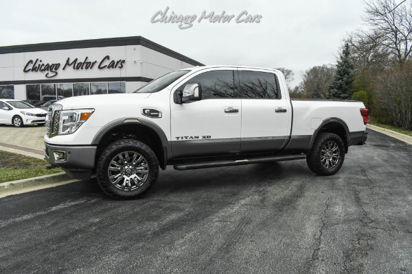 Used 2018 Nissan Titan XD Platinum Reserve 4X4 CrewCab Pickup Cummins Turbo-Diesel Highest Trim Level for sale Sold at Chicago Motor Cars in West Chicago IL 60185 1