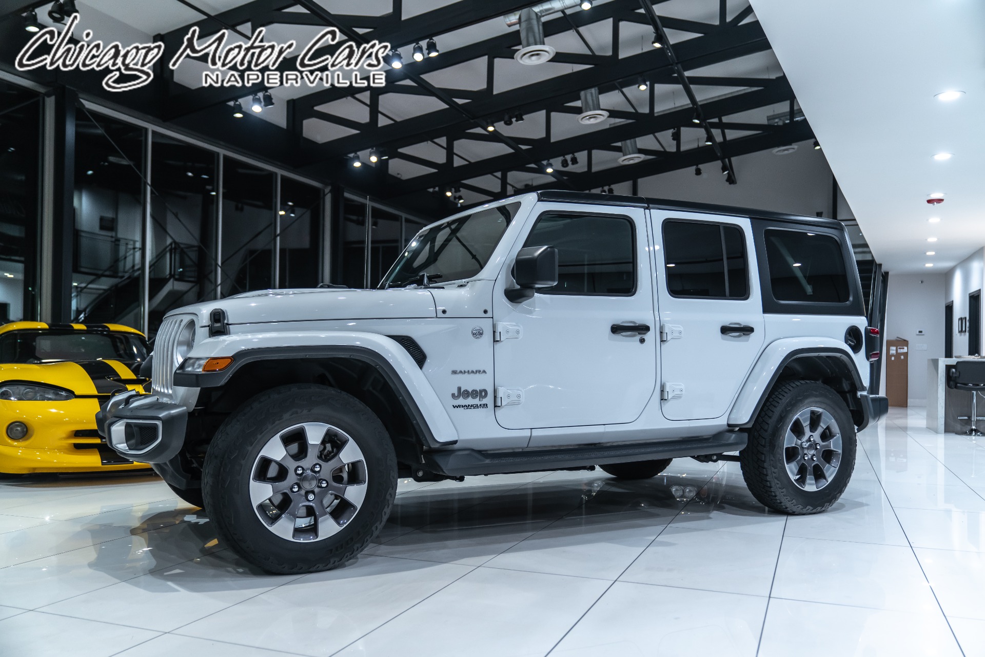 Used 2018 Jeep Wrangler Unlimited Sahara 4X4 Leather Trim 3-Piece Hard Top  Cold Weather Group Upgraded Sound For Sale (Special Pricing) | Chicago  Motor Cars Stock #19902