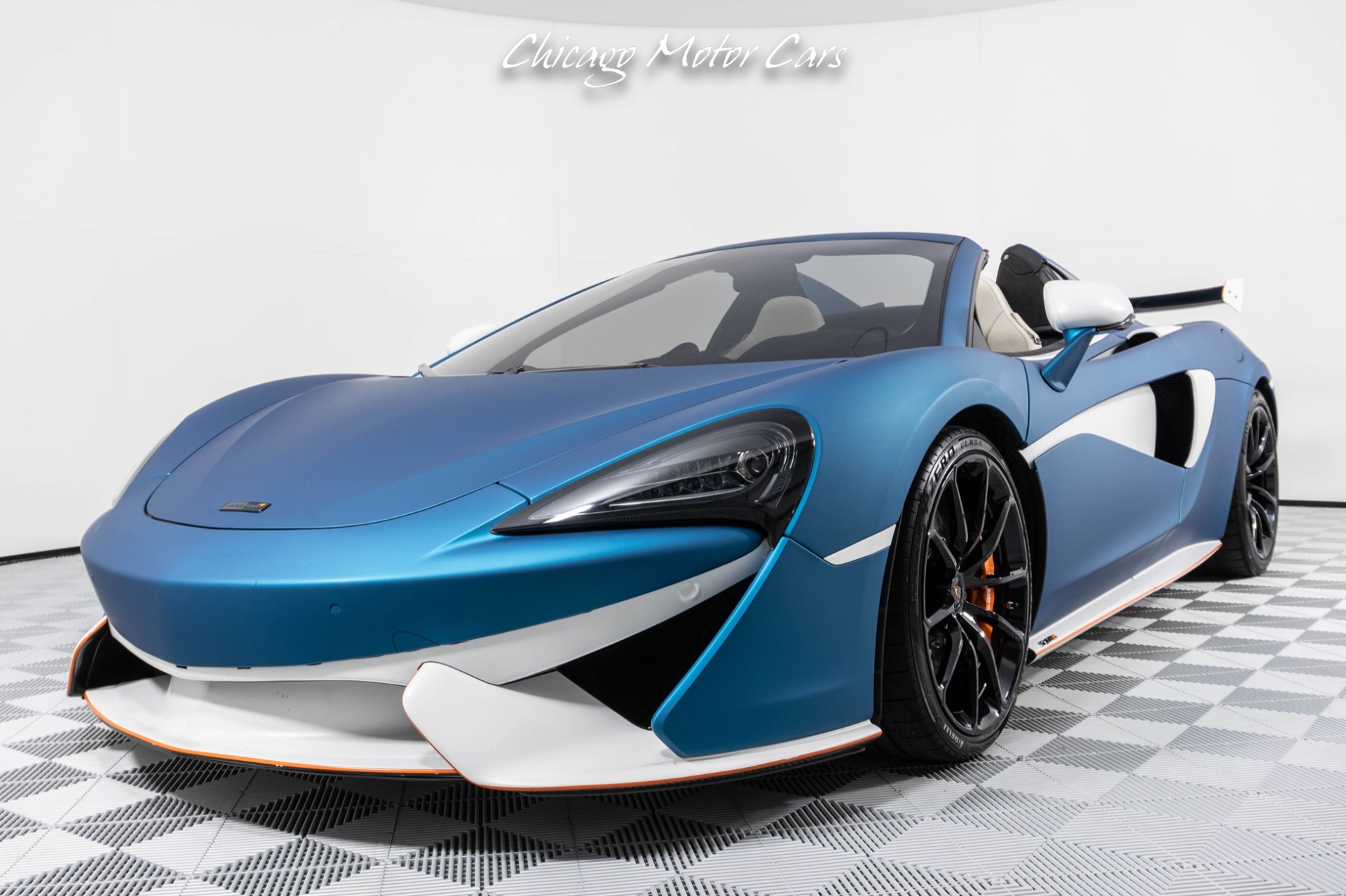 Used-2018-McLaren-570S-Spider-Luxury-Package-Carbon-Fiber-Wing-Matte-Aquamarine-Wrap-Loaded