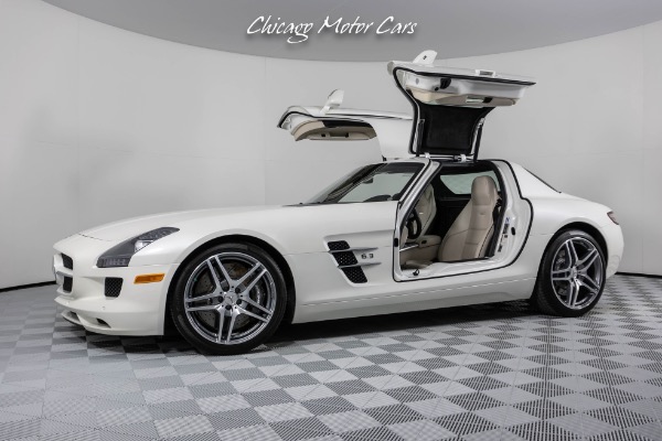 Used 2012 Mercedes-Benz SLS AMG Designo Mystic White! Gullwing Doors! Only 5k Miles! for sale Sold at Chicago Motor Cars in West Chicago IL 60185 1