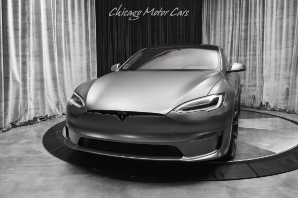 Used 2021 Tesla Model S Plaid Sedan Autopilot! Matte Gray Wrap! Vossen Hybrid Forged Wheels! for sale Sold at Chicago Motor Cars in West Chicago IL 60185 2