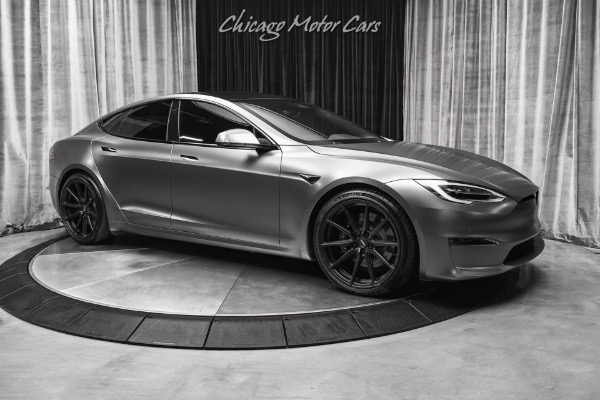 Used 2021 Tesla Model S Plaid Sedan Autopilot! Matte Gray Wrap! Vossen Hybrid Forged Wheels! for sale Sold at Chicago Motor Cars in West Chicago IL 60185 6