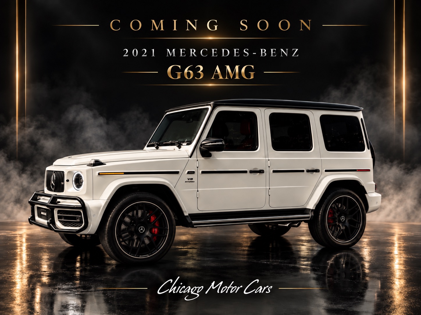 Used 2021 Mercedes-Benz G63 AMG 4Matic SUV 22s Designo Diamond White AMG Night Package Carbon Fiber LOADED for sale $145,800 at Chicago Motor Cars in West Chicago IL 60185 1
