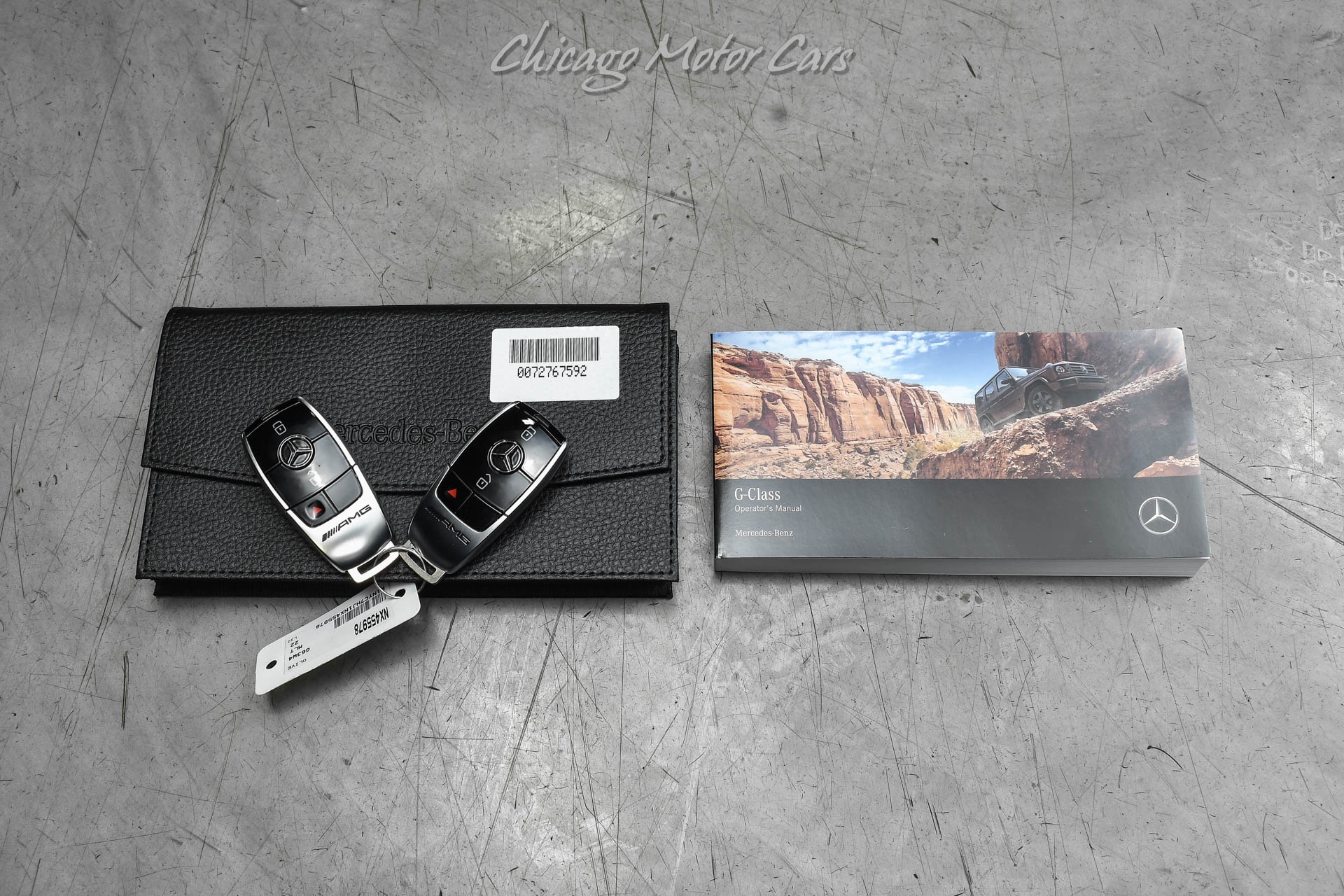 Mercedes Benz Key Fob Silver Text and Logo - Exotic Carbon Fiber