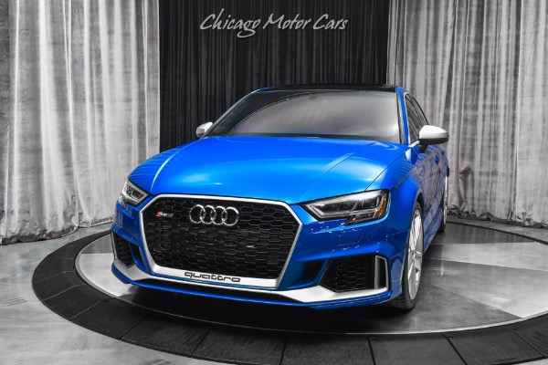 Used 2018 Audi RS3 2.5T Quattro Sedan Ara Blue Crystal Effect! 400HP! Ready for Mods! for sale Sold at Chicago Motor Cars in West Chicago IL 60185 2
