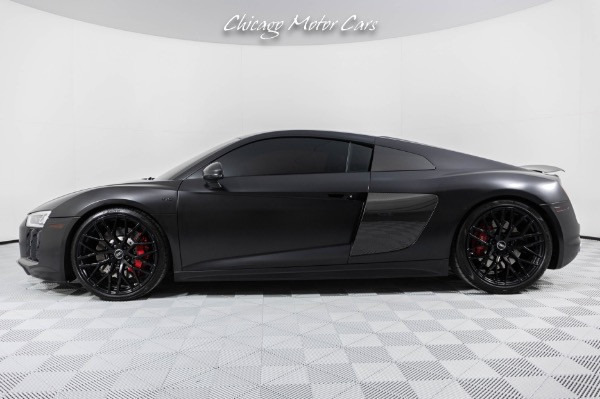 Used 2017 Audi R8 5.2 quattro V10 CUSTOM EXHAUST BANG & OLUSFEN FULL SATIN BLACK WRAP! for sale Sold at Chicago Motor Cars in West Chicago IL 60185 2