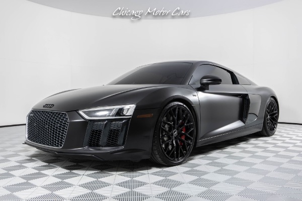 Used 2017 Audi R8 5.2 quattro V10 CUSTOM EXHAUST BANG & OLUSFEN FULL SATIN BLACK WRAP! for sale Sold at Chicago Motor Cars in West Chicago IL 60185 6