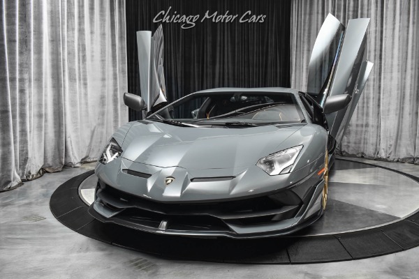 Used 2019 Lamborghini Aventador LP770-4 SVJ Coupe Grigio Telesto Pearl! LOADED with Carbon Fiber! FULL PPF! for sale Sold at Chicago Motor Cars in West Chicago IL 60185 2