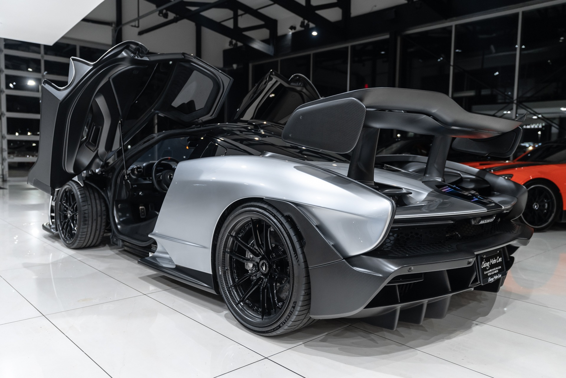 Used-2019-McLaren-Senna-Coupe-Liquid-Silver-Bespoke-Interior-TONS-of-Carbon-100K-in-Options