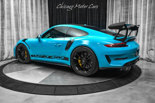 Used 2019 Porsche 911 GT3 RS Weissach Pkg! Miami Blue! Front Lift! TONS of Carbon! ONLY 1K Miles! for sale Sold at Chicago Motor Cars in West Chicago IL 60185 3