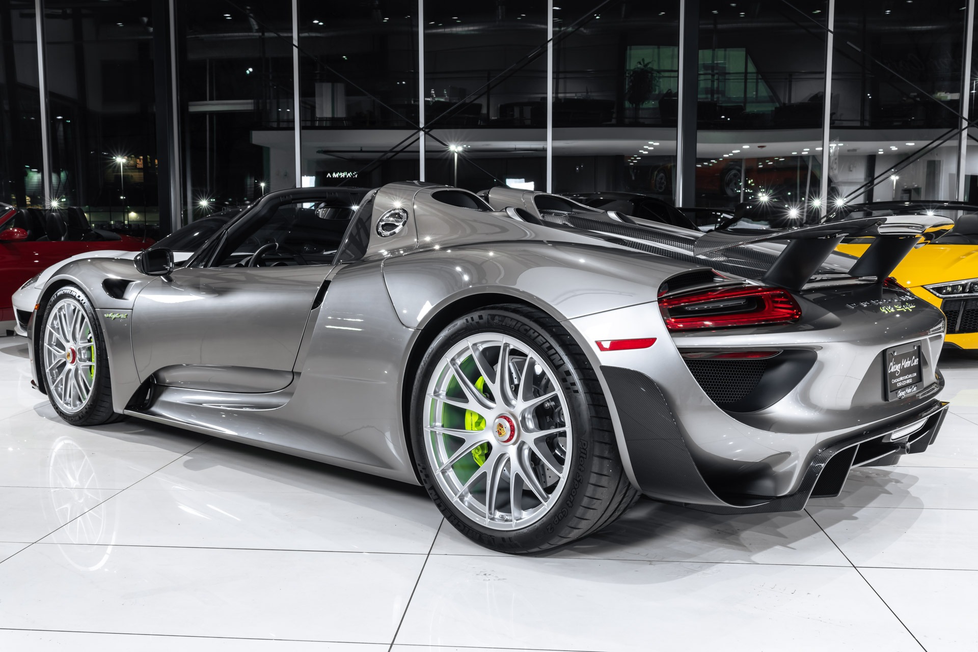 Used-2015-Porsche-918-Spyder-Weissach-Package-Liquid-Silver-Paint-Front-Lift-Serviced-Carbon-Fiber