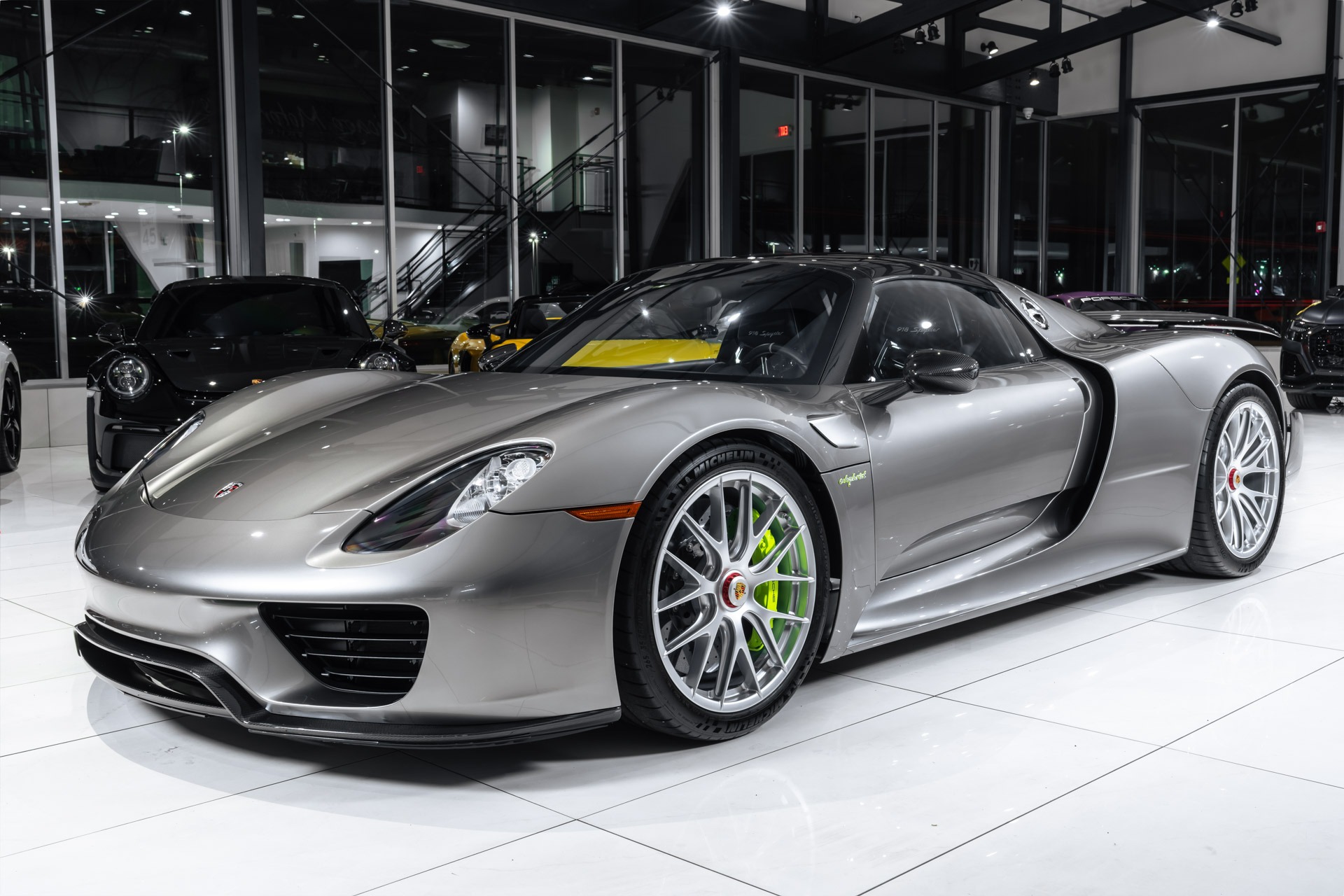 Used-2015-Porsche-918-Spyder-Weissach-Package-Liquid-Silver-Paint-Front-Lift-Serviced-Carbon-Fiber