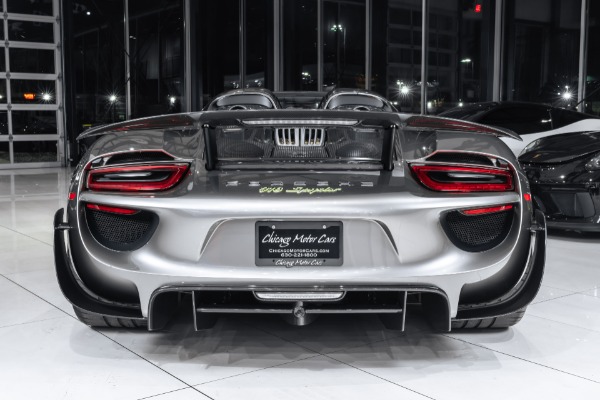 Used 2015 Porsche 918 Spyder Weissach Package Liquid Silver Paint! Front Lift! Serviced! Carbon Fiber! for sale Sold at Chicago Motor Cars in West Chicago IL 60185 3