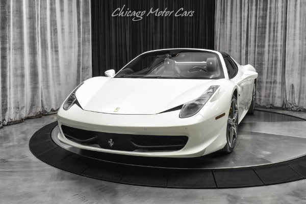 Used 2015 Ferrari 458 Spider Only 6K Miles! Diamond Stitch! LOADED $26k Pearl White Factory Paint! for sale Sold at Chicago Motor Cars in West Chicago IL 60185 2