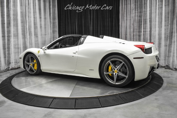 Used 2015 Ferrari 458 Spider Only 6K Miles! Diamond Stitch! LOADED $26k Pearl White Factory Paint! for sale Sold at Chicago Motor Cars in West Chicago IL 60185 3