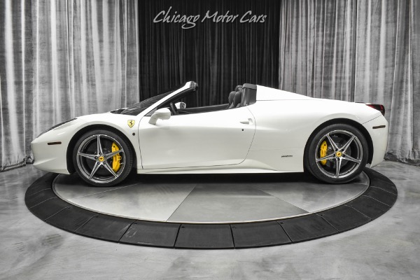 Used-2015-Ferrari-458-Spider-Only-6K-Miles-Diamond-Stitch-LOADED-26k-Pearl-White-Factory-Paint