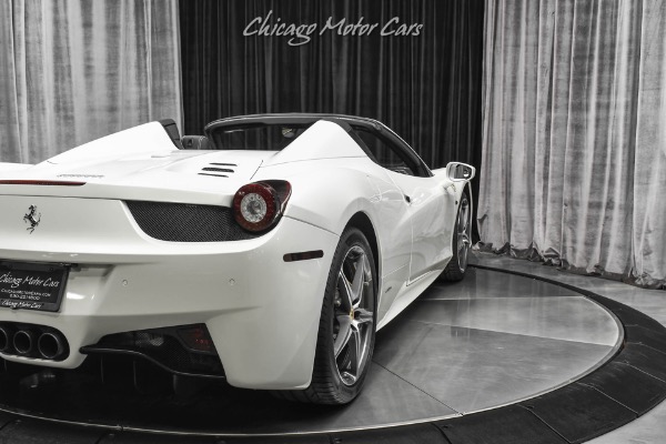 Used-2015-Ferrari-458-Spider-Only-6K-Miles-Diamond-Stitch-LOADED-26k-Pearl-White-Factory-Paint