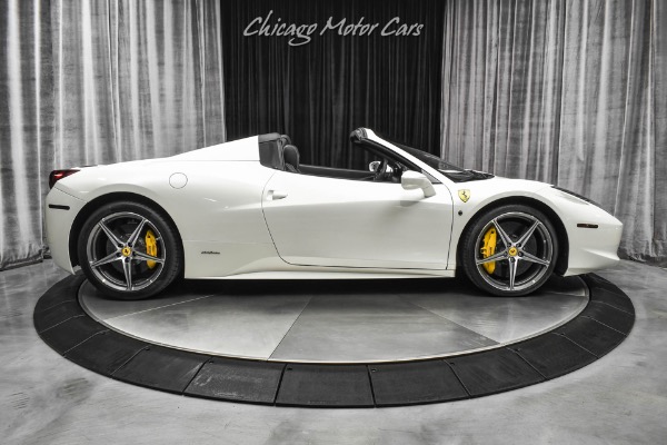 Used-2015-Ferrari-458-Spider-Only-6K-Miles-Diamond-Stitch-LOADED-26k-Pearl-White-Factory-Paint