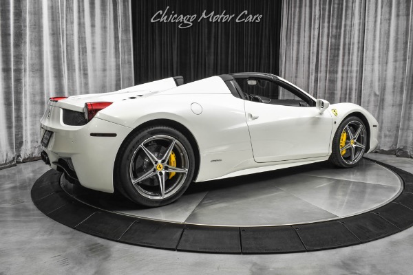 Used-2015-Ferrari-458-Spider-Only-6K-Miles-Diamond-Stitch-LOADED-26k-Pearl-White-Factory-Paint