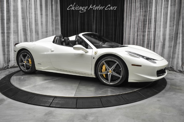 Used 2015 Ferrari 458 Spider Only 6K Miles! Diamond Stitch! LOADED $26k Pearl White Factory Paint! for sale Sold at Chicago Motor Cars in West Chicago IL 60185 6